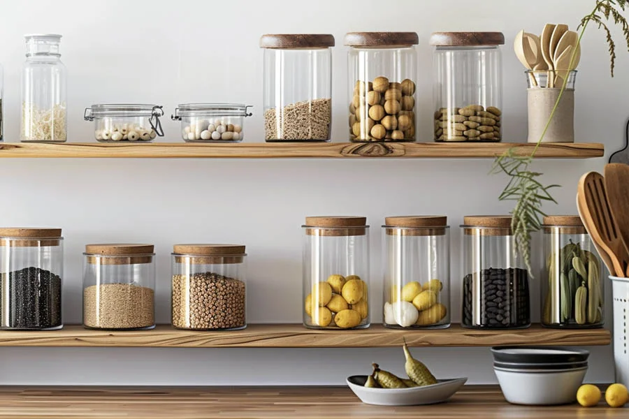 Clear Glass Kitchen Canisters